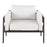 LumiSource Kari Chair, Black Metal/Grey Wood/White PU