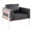 LumiSource Kari Chair, White Metal/Grey Wood/Black PU - CHR-KARIPU2WGYBK