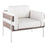 LumiSource Kari Chair, White Metal/Grey Wood- CHR-KARIPU2WGYW