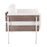 LumiSource Kari Chair, White Metal/Grey Wood- CHR-KARIPU2WGYW
