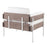 LumiSource Kari Chair, White Metal/Grey Wood- CHR-KARIPU2WGYW