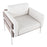 LumiSource Kari Chair, White Metal/Grey Wood- CHR-KARIPU2WGYW
