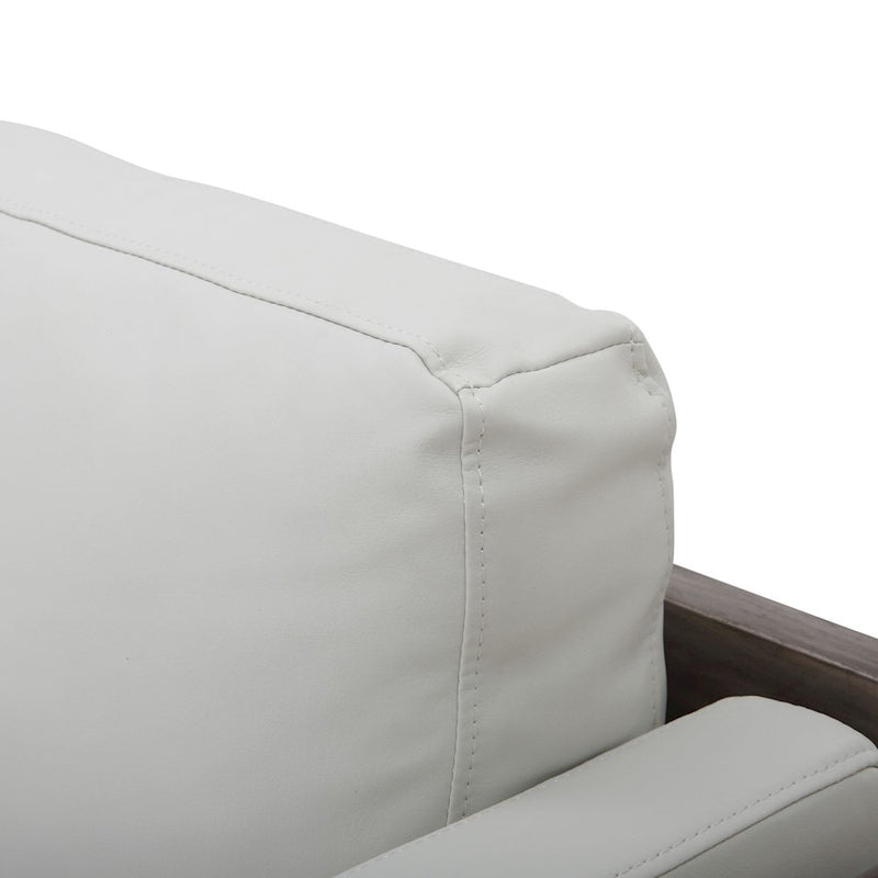LumiSource Kari Chair, White Metal/Grey Wood- CHR-KARIPU2WGYW