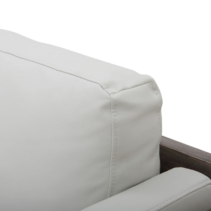 LumiSource Kari Chair, White Metal/Grey Wood- CHR-KARIPU2WGYW