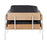 LumiSource Kari Chair, White/Natural Wood/Black PU