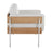 LumiSource Kari Chair, White Metal/Natural Wood