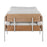 LumiSource Kari Chair, White Metal/Natural Wood