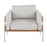 LumiSource Kari Chair, White Metal/Natural Wood