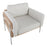 LumiSource Kari Chair, White Metal/Natural Wood