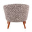 LumiSource Canary Leopard Tub Chair, Brown Wood