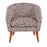 LumiSource Canary Leopard Tub Chair, Brown Wood