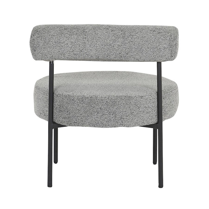 LumiSource Rhonda Accent Chair, Black Steel/Noise Grey Fabric