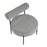 LumiSource Rhonda Accent Chair, Black Steel/Noise Grey Fabric