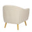 LumiSource Rockwell Chair, Natural Wood/Cream Fabric