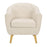 LumiSource Rockwell Chair, Natural Wood/Cream Fabric