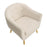 LumiSource Rockwell Chair, Natural Wood/Cream Fabric
