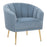 LumiSource Tania Pleated Waves Accent Chair, Gold/Blue - CHR-TANIAPLTWVAUVLBU