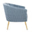 LumiSource Tania Pleated Waves Accent Chair, Gold/Blue