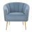 LumiSource Tania Pleated Waves Accent Chair, Gold/Blue