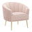 LumiSource Tania Pleated Waves Accent Chair, GD/Blush