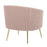 LumiSource Tania Pleated Waves Accent Chair, GD/Blush