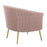 LumiSource Tania Pleated Waves Accent Chair, GD/Blush