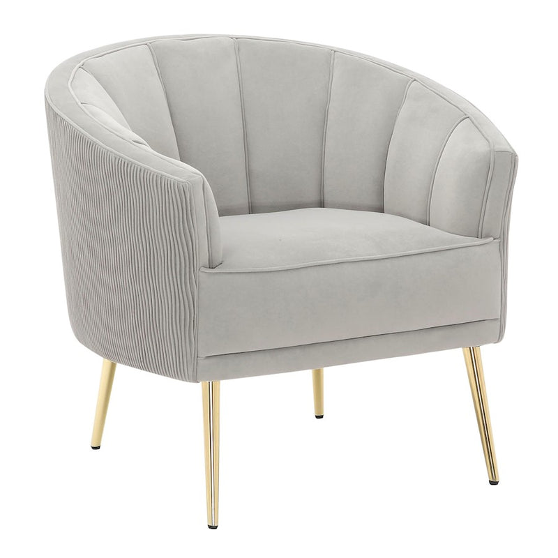 LumiSource Tania Pleated Waves Accent Chair, Gold/Silver