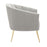 LumiSource Tania Pleated Waves Accent Chair, Gold/Silver