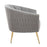 LumiSource Tania Pleated Waves Accent Chair, Gold/Silver