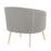 LumiSource Tania Pleated Waves Accent Chair, Gold/Silver