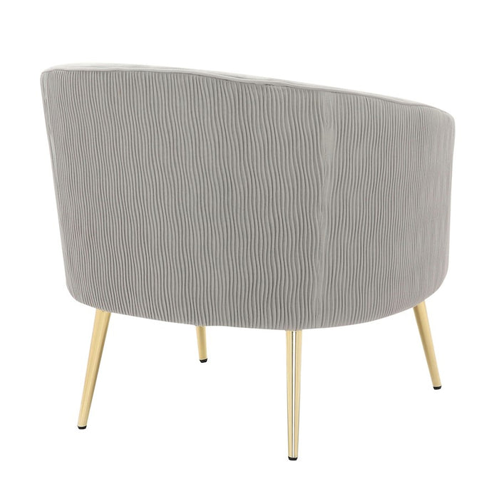 LumiSource Tania Pleated Waves Accent Chair, Gold/Silver