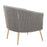 LumiSource Tania Pleated Waves Accent Chair, Gold/Silver