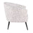LumiSource Tania Accent Chair, Black Steel/Grey Zebra Fabric