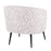 LumiSource Tania Accent Chair, Black Steel/Grey Zebra Fabric