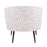 LumiSource Tania Accent Chair, Black Steel/Grey Zebra Fabric