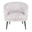 LumiSource Tania Accent Chair, Black Steel/Grey Zebra Fabric