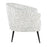LumiSource Tania Accent Chair, Black Steel/Light Green Zebra