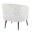 LumiSource Tania Accent Chair, Black Steel/Light Green Zebra