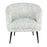LumiSource Tania Accent Chair, Black Steel/Light Green Zebra