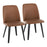 LumiSource Toriano Dining Chair, Set of 2, Black Wood/Camel PU - CHR-TRNOBKCAM2