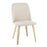 LumiSource Toriano Dining Chair, Set of 2, Natural Wood/Cream