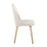 LumiSource Toriano Dining Chair, Set of 2, Natural Wood/Cream