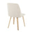 LumiSource Toriano Dining Chair, Set of 2, Natural Wood/Cream