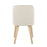 LumiSource Toriano Dining Chair, Set of 2, Natural Wood/Cream
