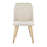 LumiSource Toriano Dining Chair, Set of 2, Natural Wood/Cream