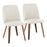 LumiSource Toriano Dining Chair, Set of 2, Walnut Wood/Beige - CHR-TRNOWLBG2