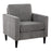 LumiSource Wendy Accent Chair in Black Wood/Grey Fabric - CHR-WENDYACBKGY