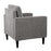 LumiSource Wendy Accent Chair in Black Wood/Grey Fabric