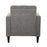 LumiSource Wendy Accent Chair in Black Wood/Grey Fabric