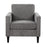 LumiSource Wendy Accent Chair in Black Wood/Grey Fabric